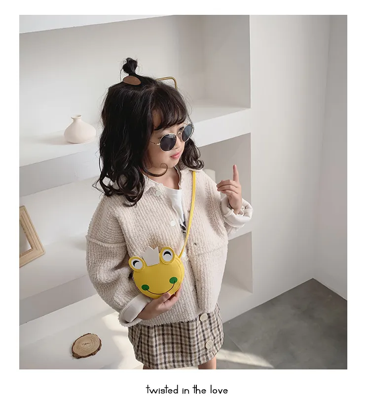Fashion Kids Handbags Newest Korean Girls Mini Princess Purses Cute Frog Shoulder Messenger Bag Children Coins Bags_voghion.com