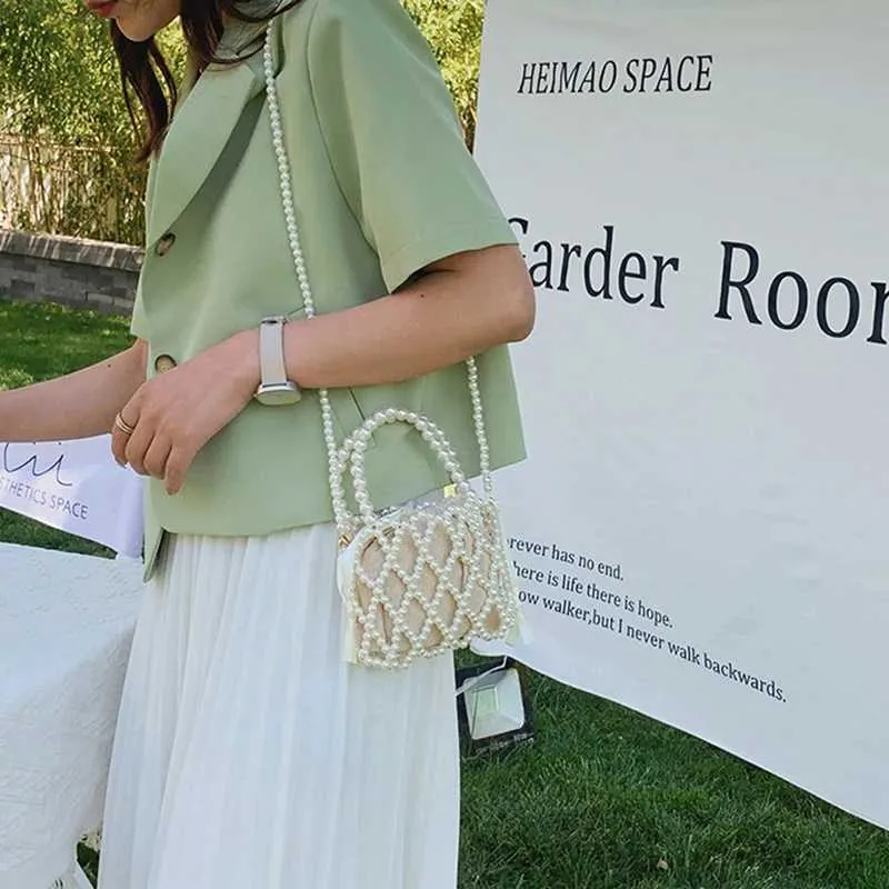 Borsa a mano retrò con perline e borsa a tracolla per donna_voghion.com