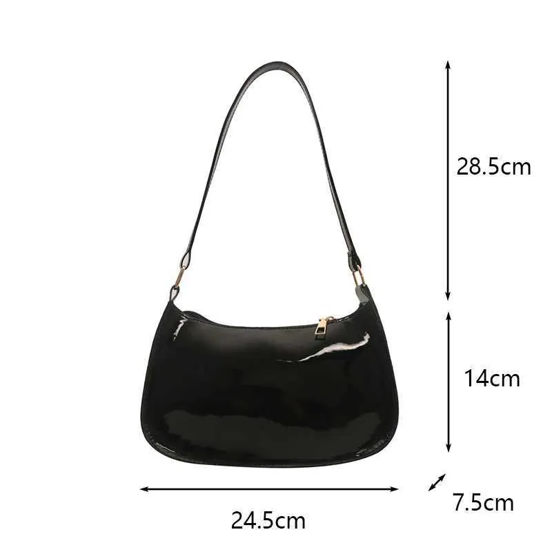 Designer-Tasche Modische Handtasche Retro Einfarbig PU-Leder Schulter Unterarm Casual Womens Designer Obdachlosentasche_voghion.com