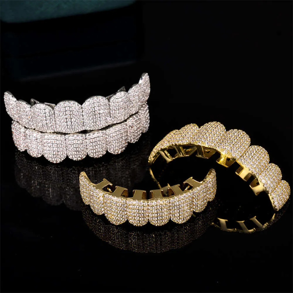 Bretelle Hip Hop, Griglie Dentali VVS Moissanite Dia Personalizzate Gioielli Hip-hop da Uomo Griglie in Oro 14K Argento Iced Out_voghion.com