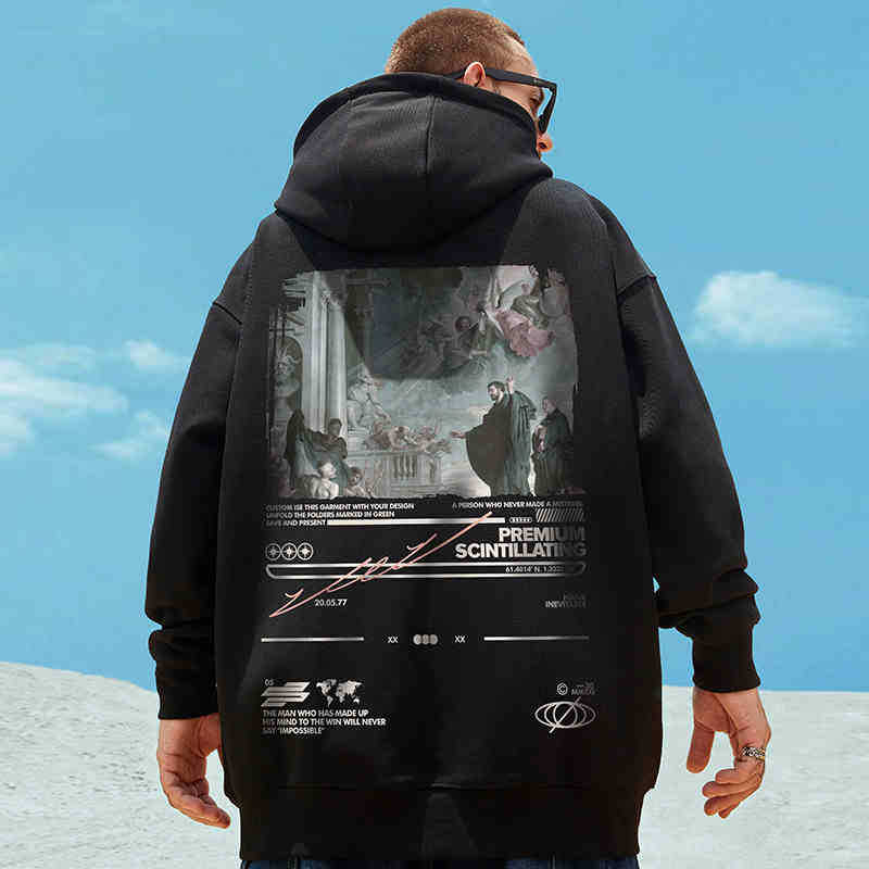 Suéter masculino folgado com capuz e estilo hip hop, estilo chinês, plus size, para meninos de inverno_voghion.com