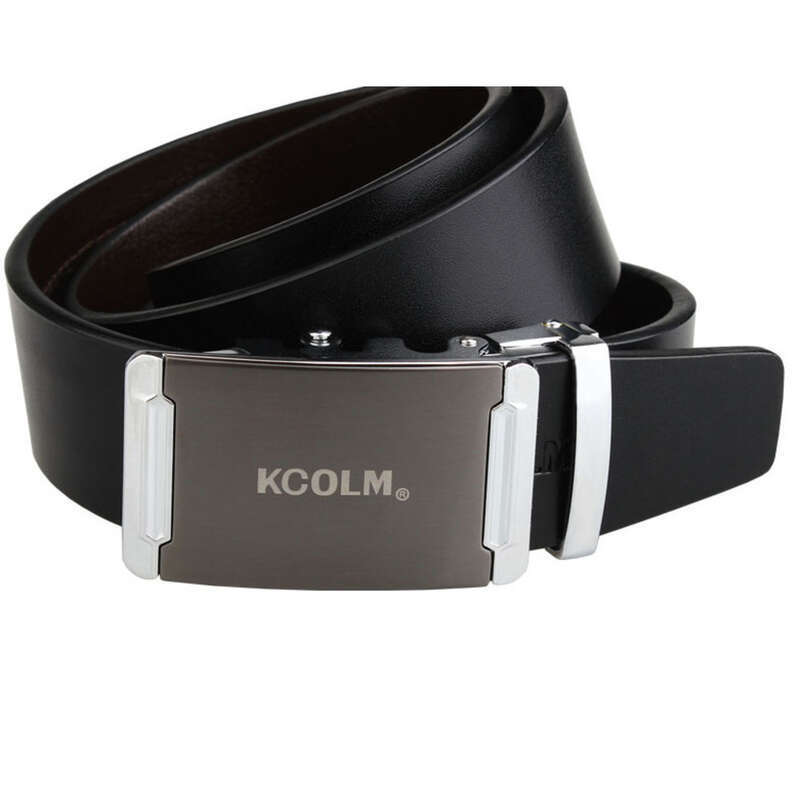 cowhide Cut Automatic Buckle For Extended Size Men's Belts_voghion.com