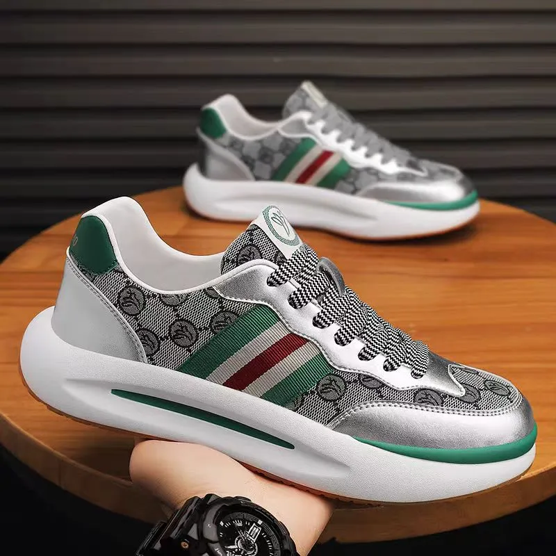 Scarpe da uomo firmate Sneakers multicolori con scatola Beige Scarpe da ginnastica da uomo Vintage Chaussures Scarpe casual in pelle_voghion.com