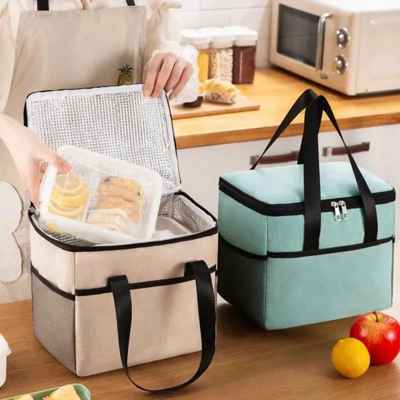 Geantă impermeabilă portabilă utilitară cationică mare izolație termică îngroșată saci de mare capacitate picnic prânz cutie C241116_voghion.com