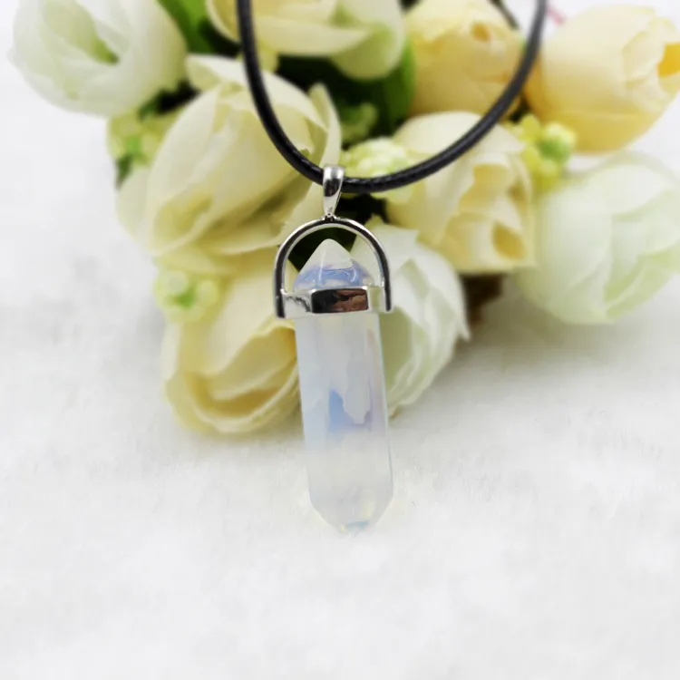 Collane con ciondolo 1 pz Collana in pietra di quarzo naturale Ametiste Quarzi rosa Turchesi Cristallo Corda Moda Regalo_voghion.com