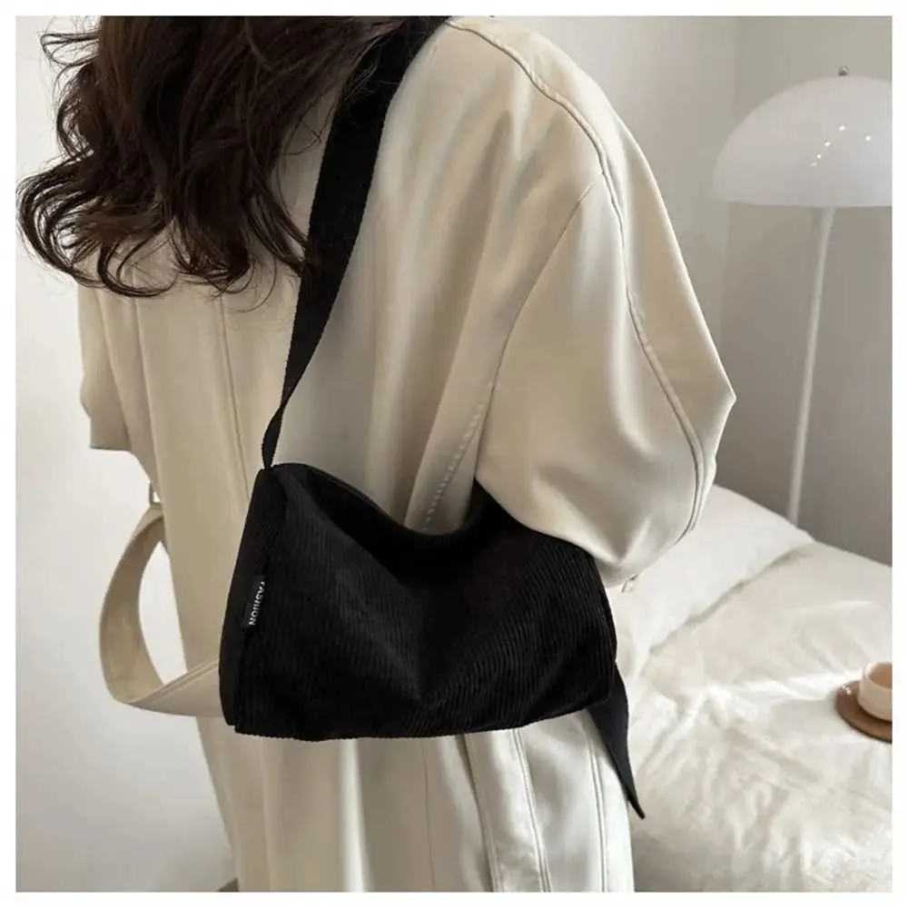 Genți de mână pentru femei, genți de umăr din catifea reiată, culoare solidă, tip messenger, tip crossbody, genți de mână pentru machiaj și ruj, C241216_voghion.com
