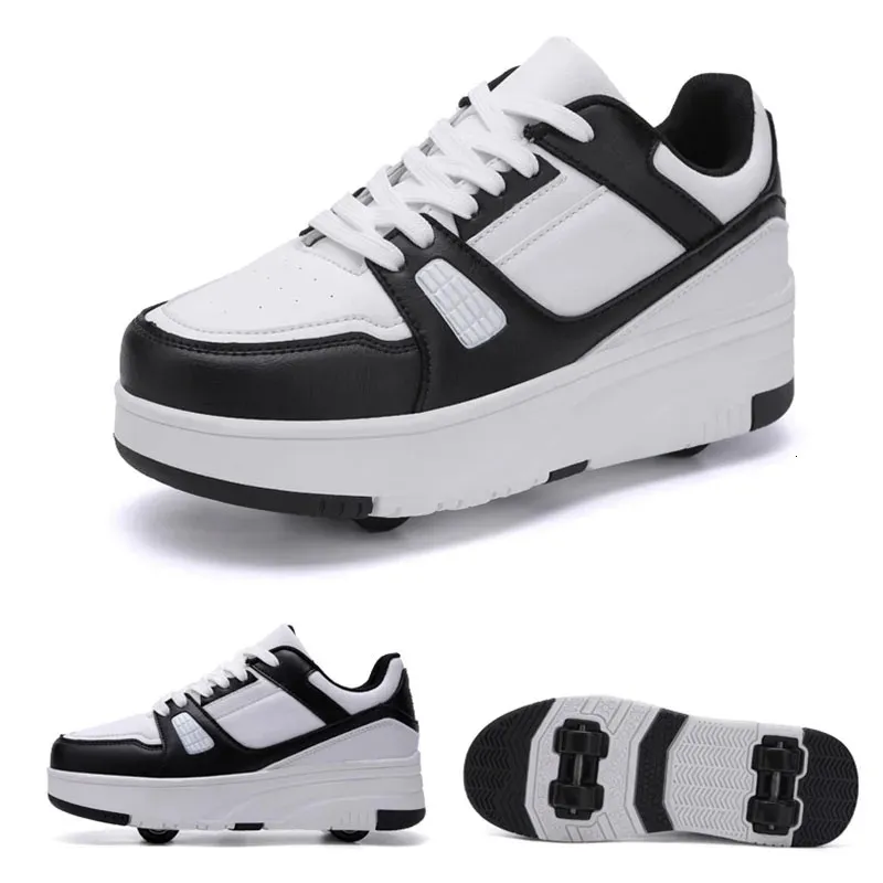Athletic Roller Skate Kids Snickers With Wheels Children Rollerskates Fashion Outdoor Sports Shoes Girls Boys 231122_voghion.com