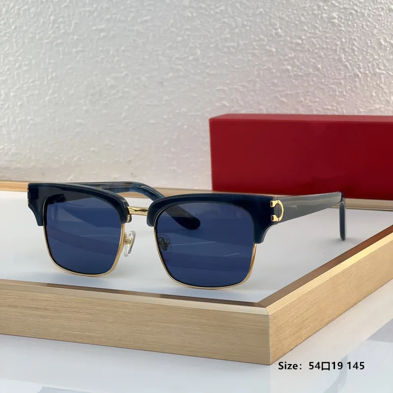 Sonnenbrille 2024 Retro Unisex Fashion Halbrahmen Unregelmäßiges Farbverlaufsdesign UV400_voghion.com
