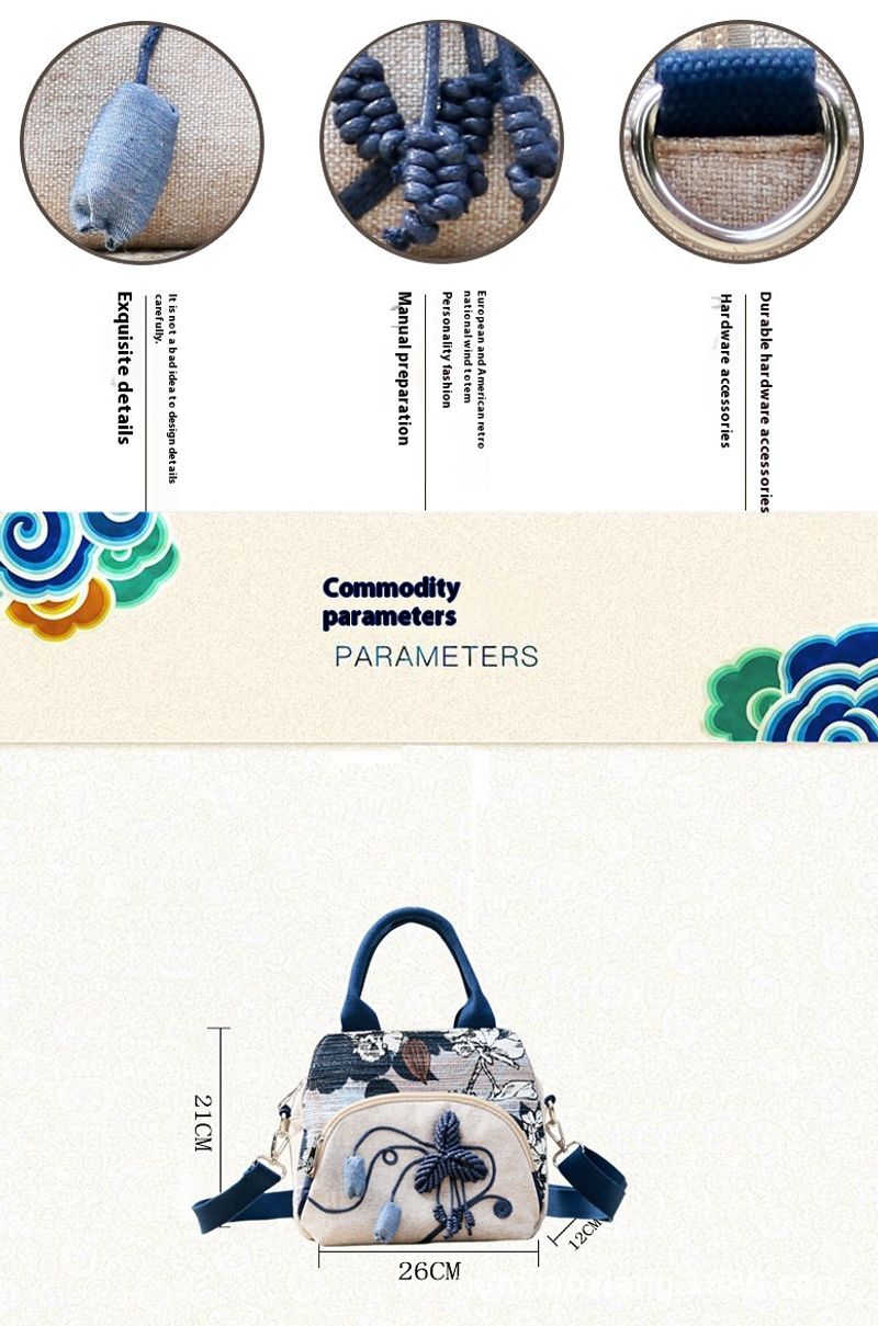 Küstlerische Hadtasche aus Baumwolle ud Haftuch im Bohemia-Stil mit schrägem Kreuz, lässige Schultertasche für_voghion.com