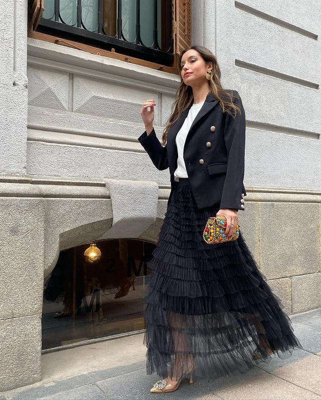 Women's new mesh skirt patchwork cake skirt_voghion.com