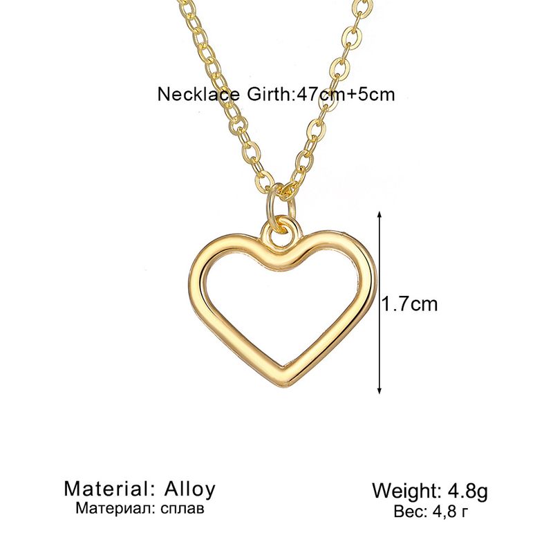 Liebesanhänger Halskette für Frauen hohler Stil hochwertiger Sinn für alle Spielpullover Schlüsselbeinkette Schmuck_voghion.com