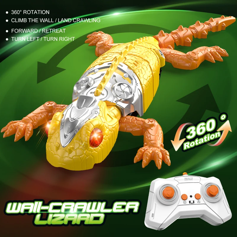 Remote Control Climbing Lizard Toy With Led Eyes For Children_voghion.com