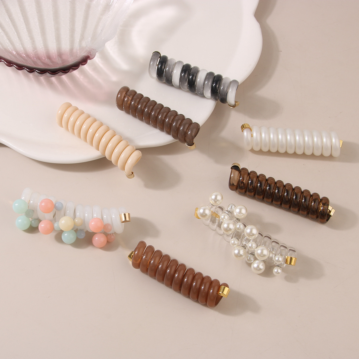 Guanyang cross-border new braiding artifact straight telephone line hair rope ponytail hair accessories simple fixed hair ring headdress_voghion.com