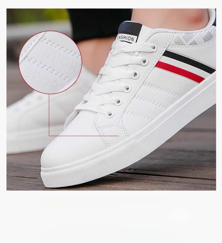 Wave Scarpe bianche piccole traspiranti da uomo, scarpe sportive casual, scarpe basse_voghion.com