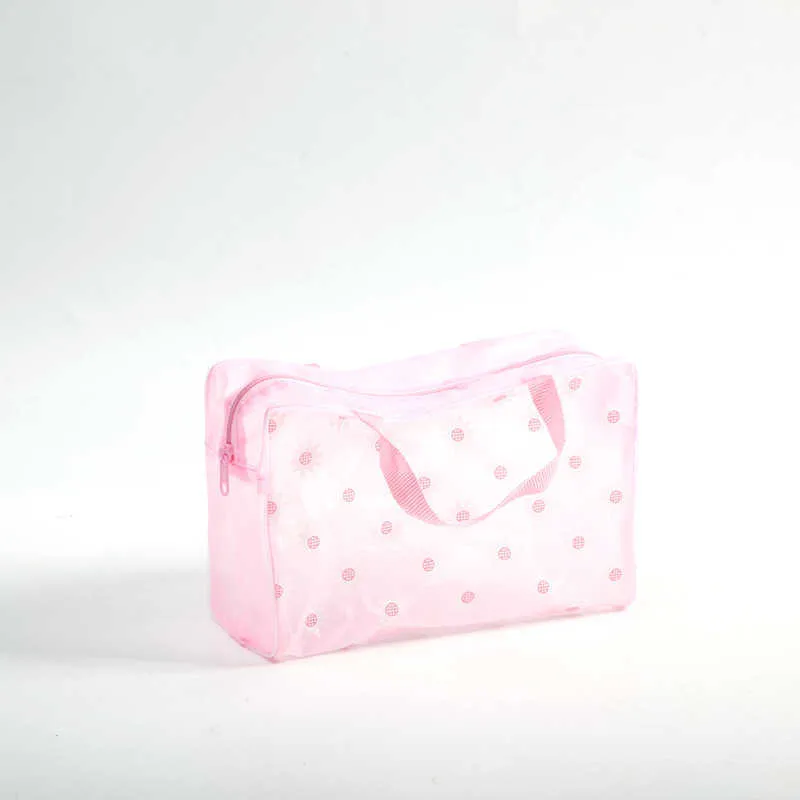 1 Stück PVC Damen transparente wasserdichte Reißverschluss Beauty-Box Reise Make-up Tasche Handtasche Y241023_voghion.com