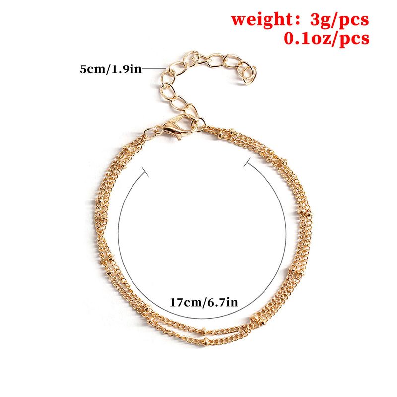 boutique Double-layer Bead Chain Bracelet Ladies Spring New Simple Cheap Hand Jewelry_voghion.com