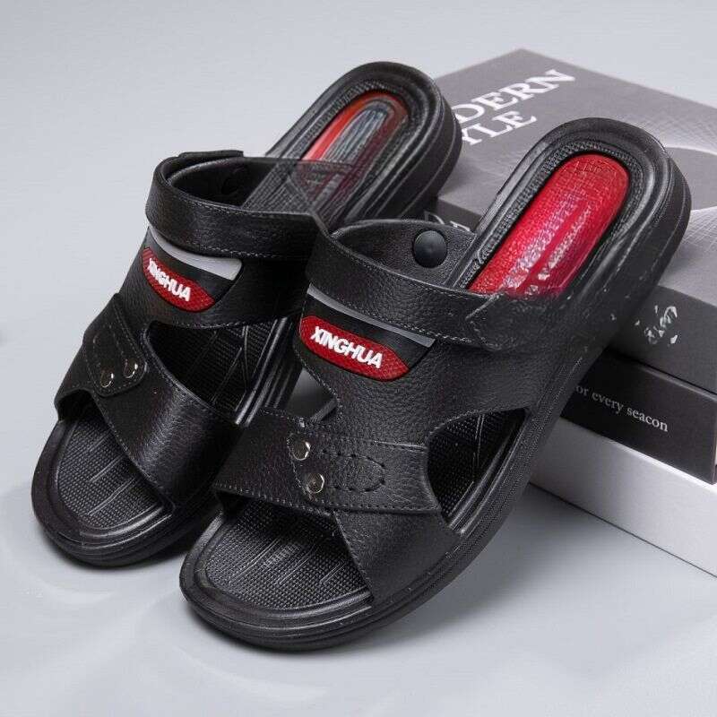 Gummisandalen und Hausschuhe, zweiteilige Sommer-Herren-Fahrschuhe mit dicker Sohle, rutschfeste Strandschuhe_voghion.com