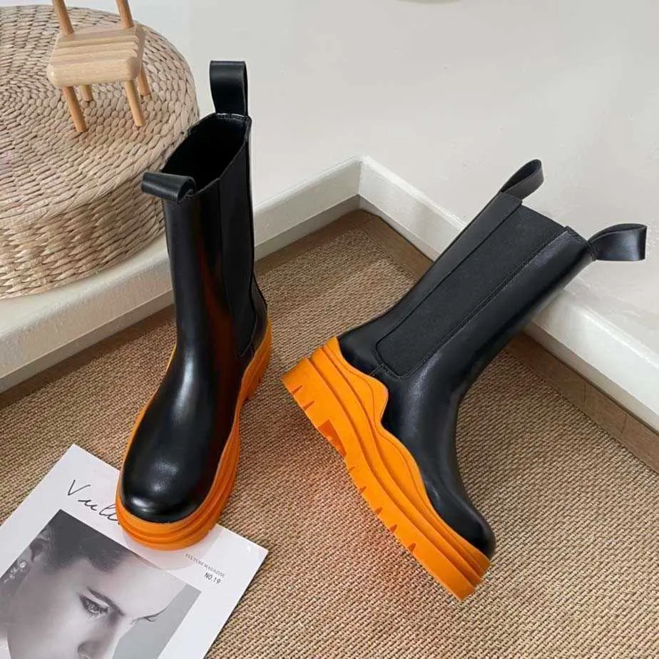 Stivali da pioggia da donna, alla moda, antiscivolo, con plateau, in vera pelle, con cristalli, da esterno, alla caviglia, invernali, autunnali_voghion.com