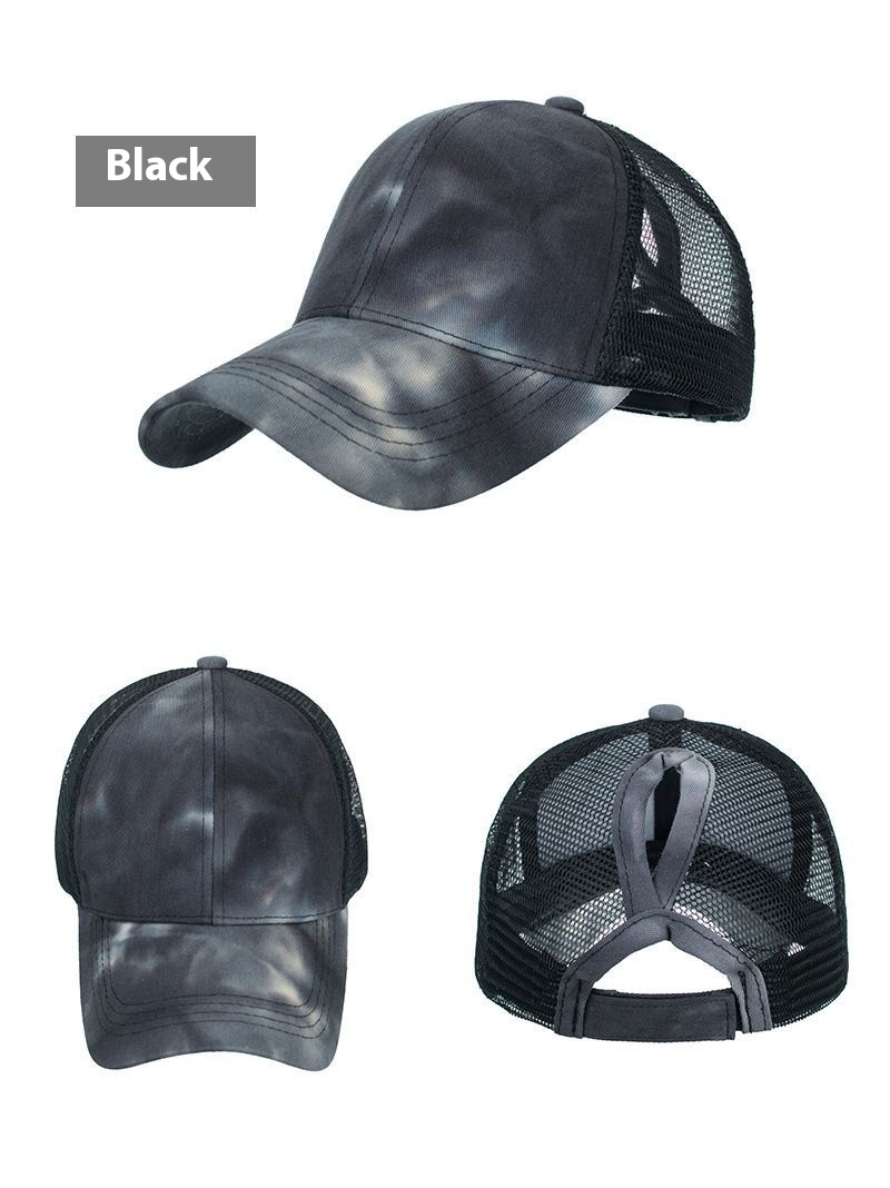 Women's Tie-dye Mesh Baseball Cap Breathable Summer Sun Hat_voghion.com