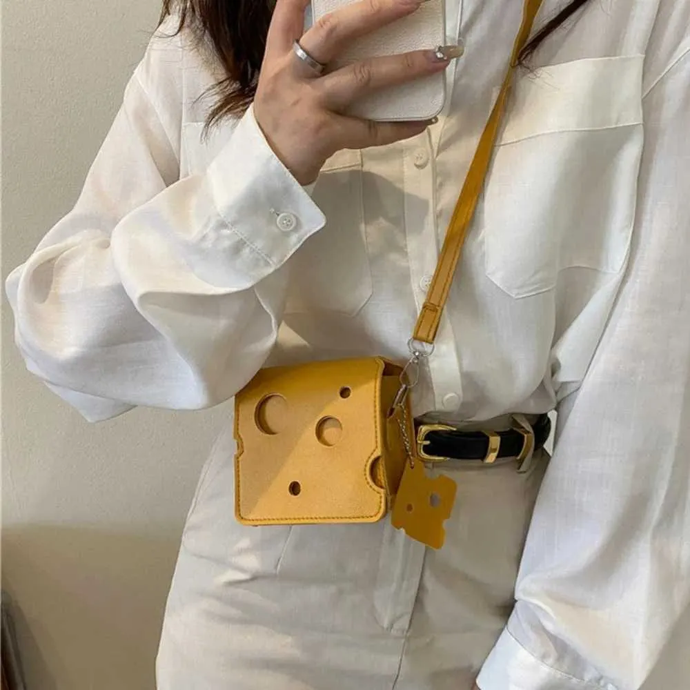 Set borse a tracolla a forma di formaggio per donna mini borsetta_voghion.com