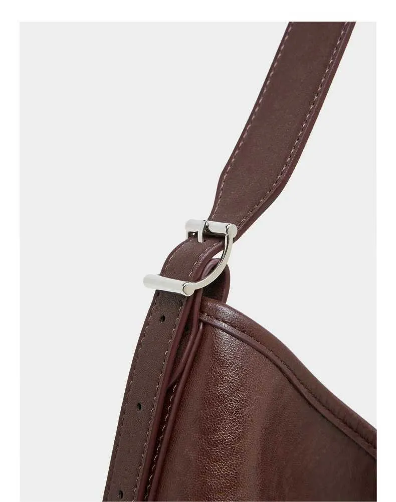 Toptrends Vintage Vera Pelle Grande Sottobraccio Borse a Tracolla per Donna 2024 Designer Semplice Donna Tote Hobo Signore_voghion.com
