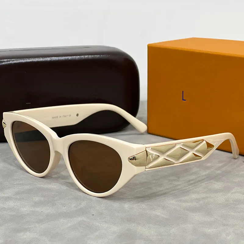 Designer for women Cat Eye Personalized Design Gold Leg Sunglasses with box Driving Travel Shopping Beach View More_voghion.com