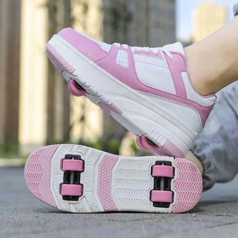 Athletic Outdoor Fashion Roller Skate Shoes Kids Children Casual Sports Toy Gift Games Boys 4 Whls Sneakers Girls Boots_voghion.com