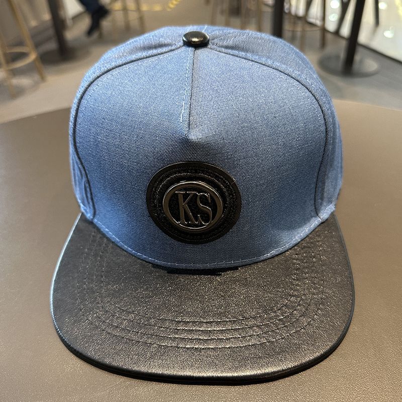 Hat men, spring and autumn denim style hip-hop for women, flat brim big head circumference, small face, baseball hat,_voghion.com