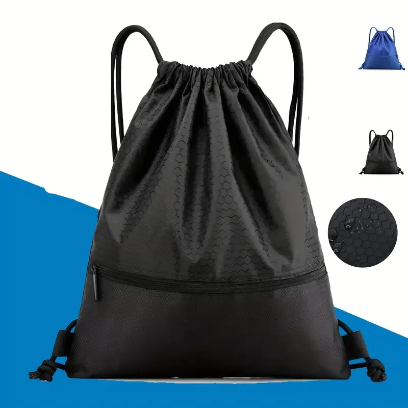 Portable Drawstring Lightweight Foldable Backpack Outdoor Travel Sports Bag For Men Women_voghion.com