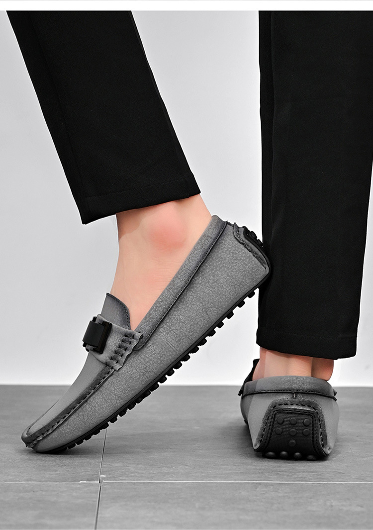 Pánské boty z pravé kůže, luxusní společenské boty, pánské nízké mokasíny, ležérní turistické boty_voghion.com