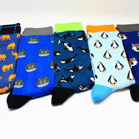 Cartoon Source Multi-pattern Men's Mid-calf Trendy Personality Cotton Socks, Spring New Style_voghion.com
