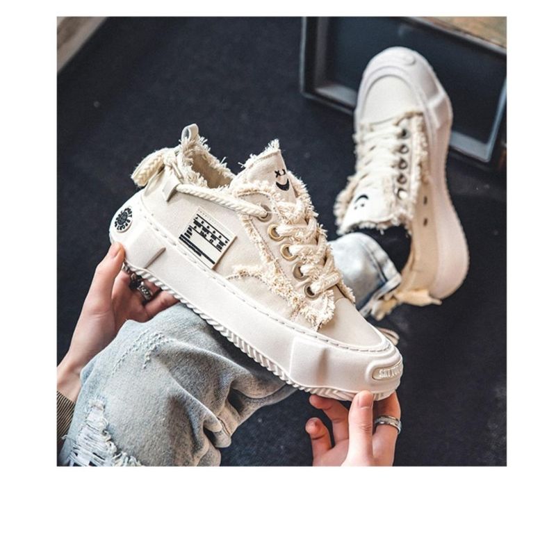 Frühlingstrend Herren, vielseitige Freizeitschuhe aus Canvas, Nischendesign, Sportschuhe mit dicker Sohle, Website für_voghion.com