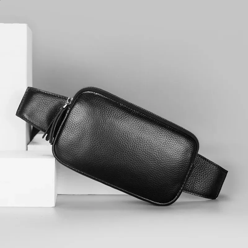 Gürteltasche aus Leder für Herren und Damen, für Reisen im Freien, Sport, Laufen, Gehen, Wandern, schmale Handy-Geldbörse, Hüfttasche_voghion.com