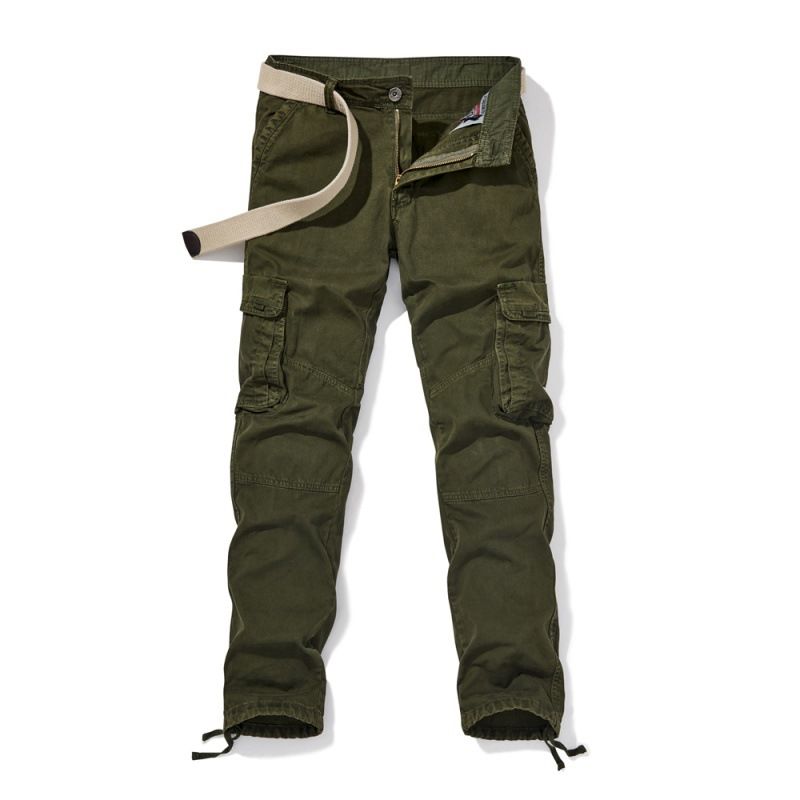Gerade geschnittene Outdoor-Jogginghose für Herren, abriebfeste Cargo-Freizeithose mit mehreren Taschen_voghion.com