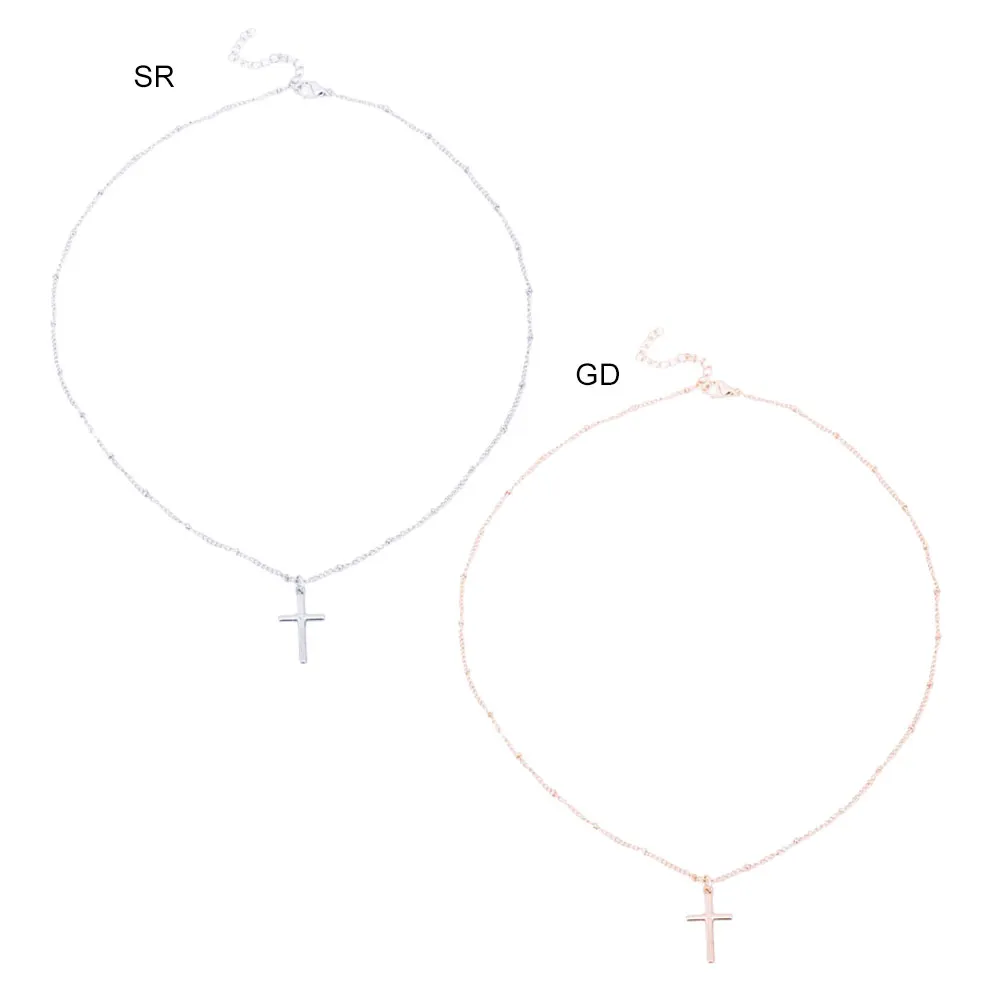 Collana con croce minimalista per donna e uomo alla moda_voghion.com