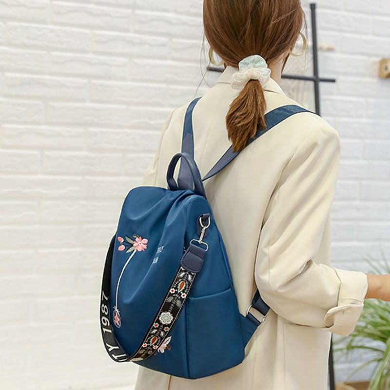 Wasserdichter Oxford Rucksack Weibliche Stickerei Rucksäcke Große Kapazität Reisetaschen Neue Schüler_voghion.com