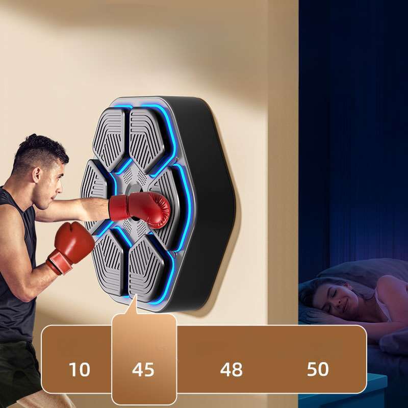 Fitness y entretenimiento integrales: máquina de música inteligente con dianas de boxeo para pared, diversión sin límites para los niños._voghion.com