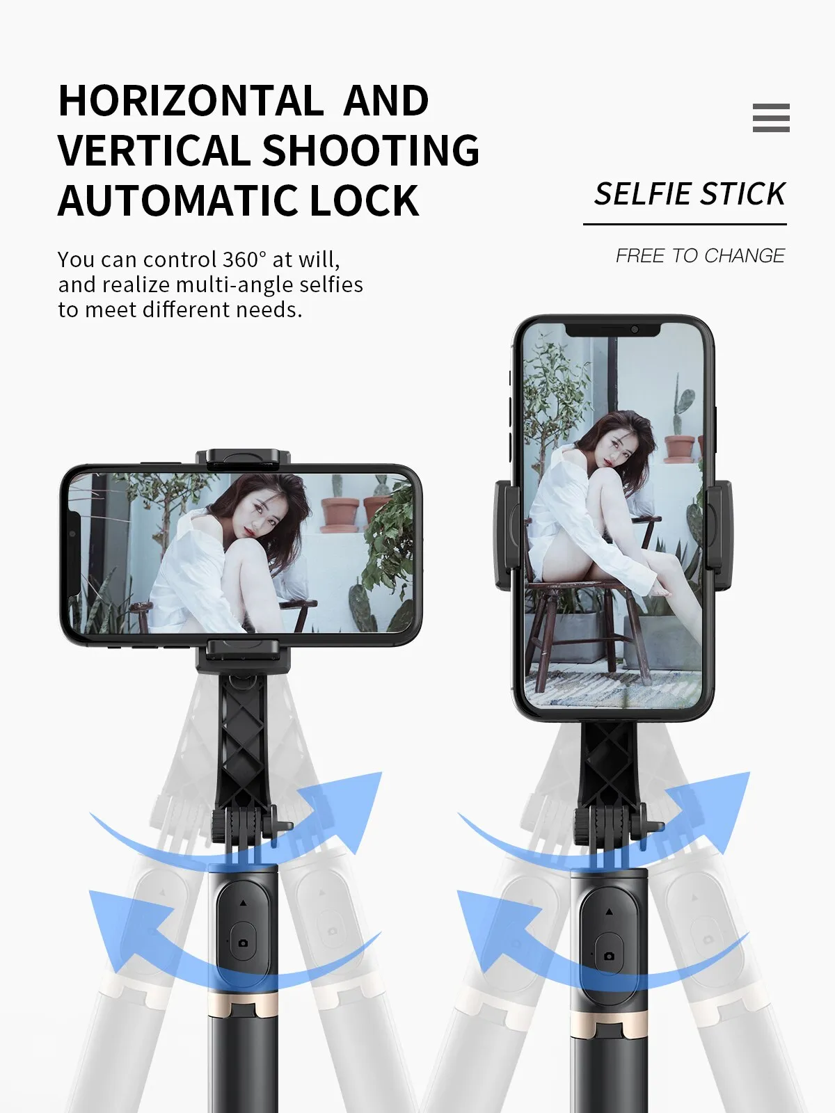 Mobile Video Anti Shaking Vlog Uniaxial Stabilizer Live Bluetooth Selfie Stick Tripod Horizontal And Vertical Shooting_voghion.com
