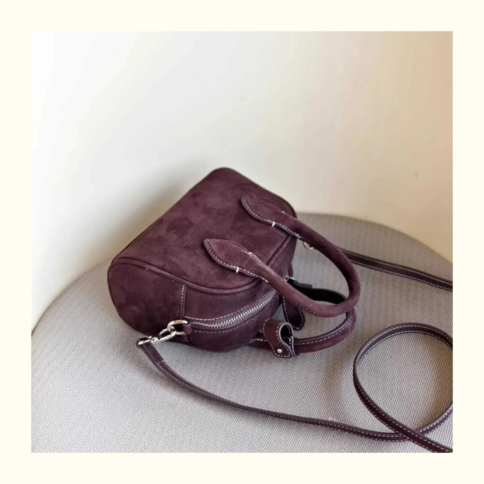 Suède pillow crossbody tas dames retro echt lederen handtas_voghion.com