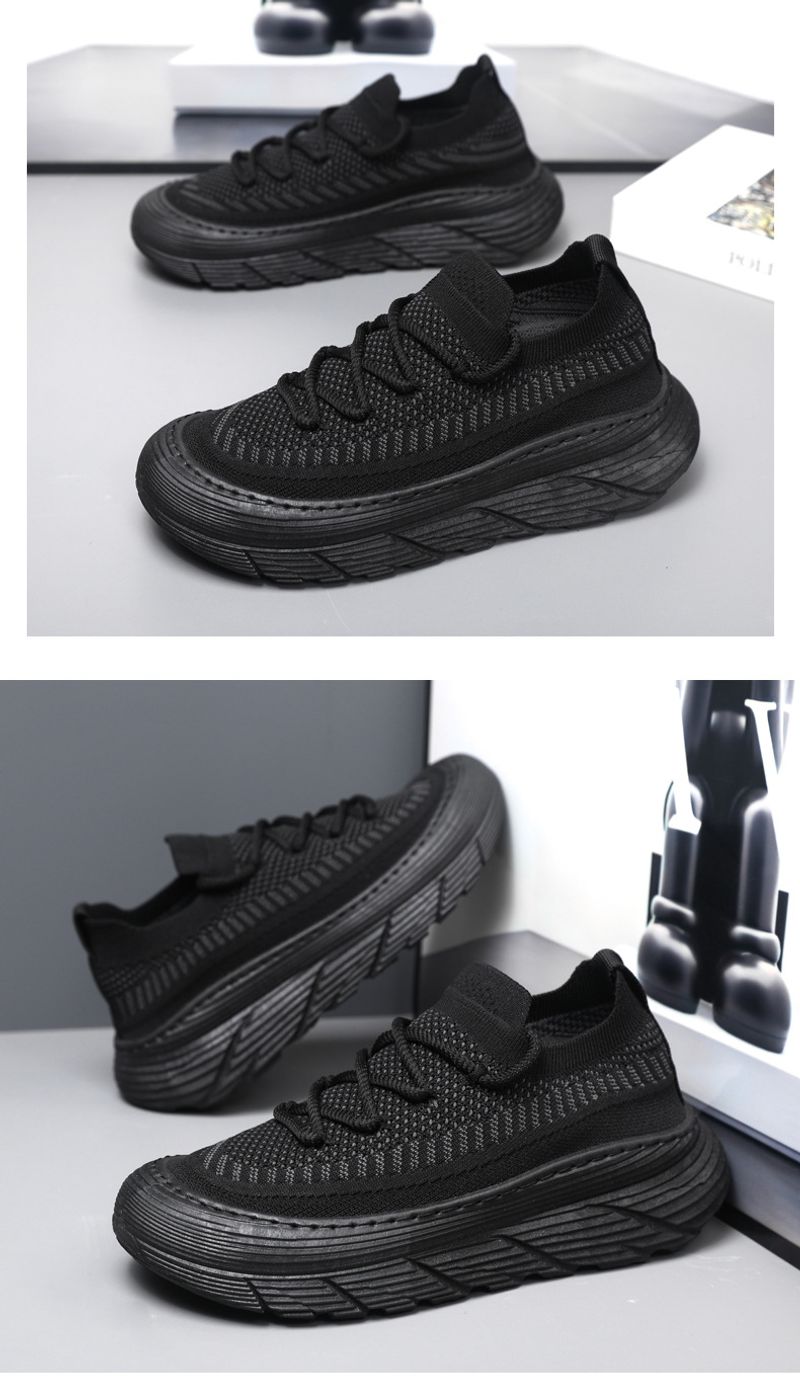 Atmungsaktive Mesh-Herren-Sportschuhe in koreanischer Version, vielseitige, dicke Sohle, rutschfeste Freizeitschuhe,_voghion.com