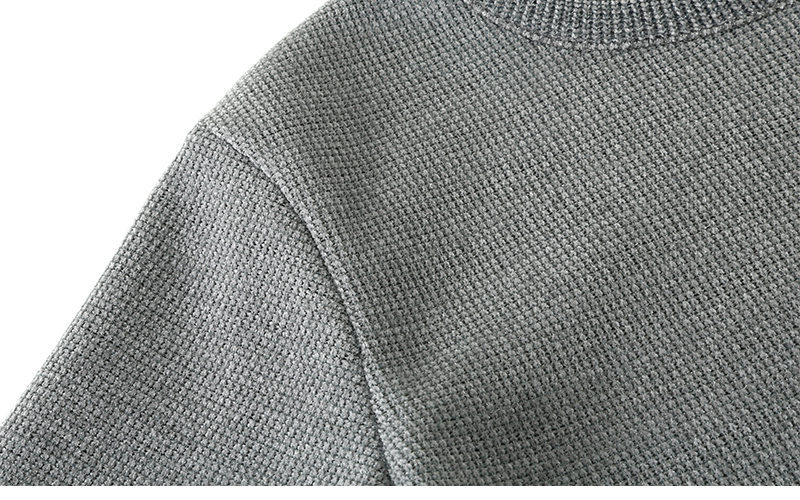 2023 New Youth Autumn Winter Men's Round Neck Solid Color Bottoming Warm and Coldproof Casual Knitted Sweater for Men_voghion.com