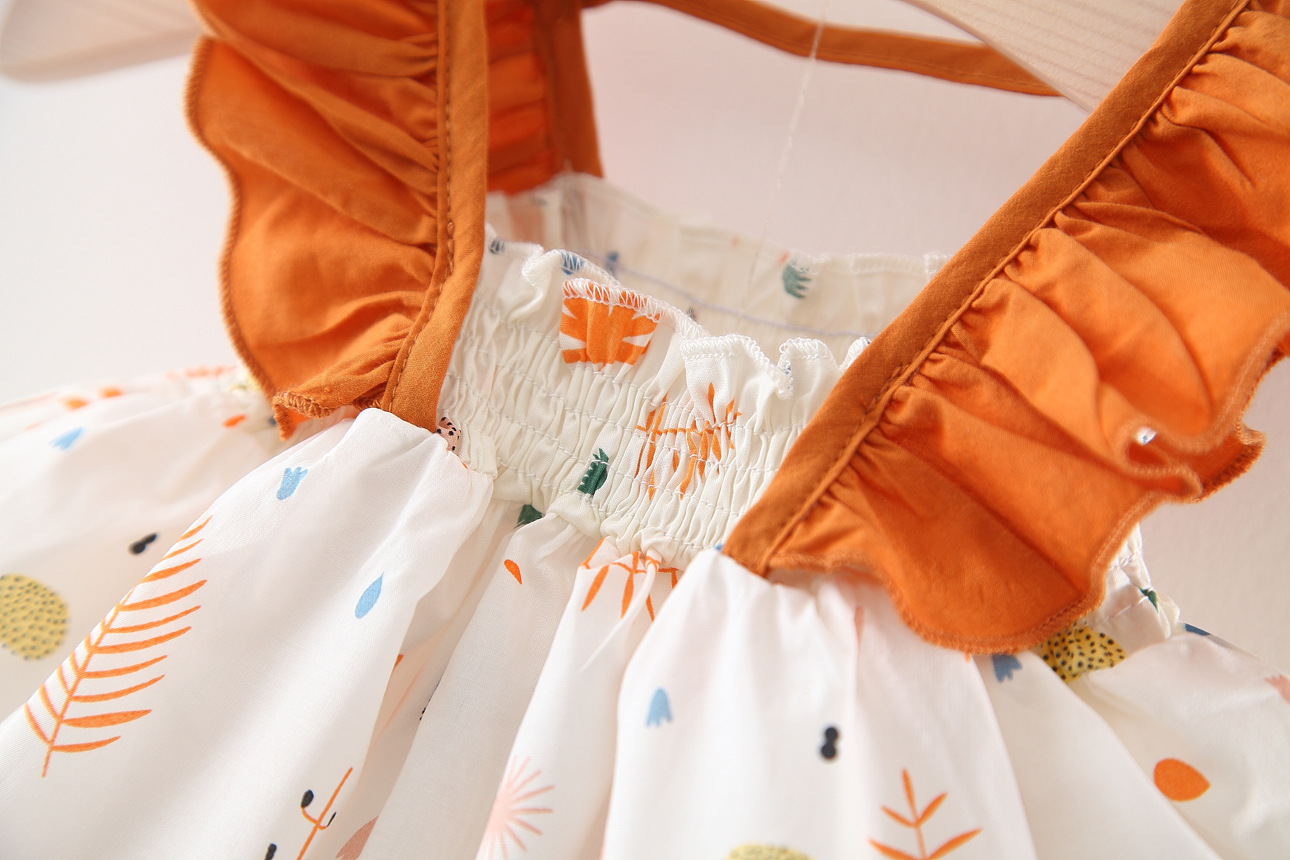 Baby Clothing Summer Fashion Sleeveless + Shorts 2pcs Set Girls Cartoon Cotton Outfits_voghion.com