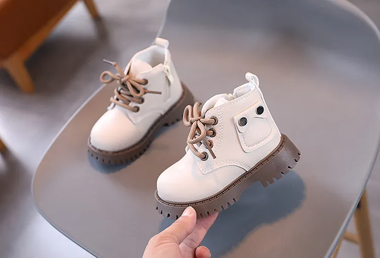 Lasten PU-nahkaiset talvikengät pojille ja tytöille, liukumattomat taaperoiden lyhyet lumikengät, Littlesprouts-koot 21–30_voghion.com