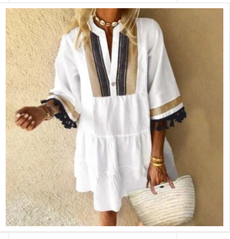 Women's fashion environment loose dress_voghion.com