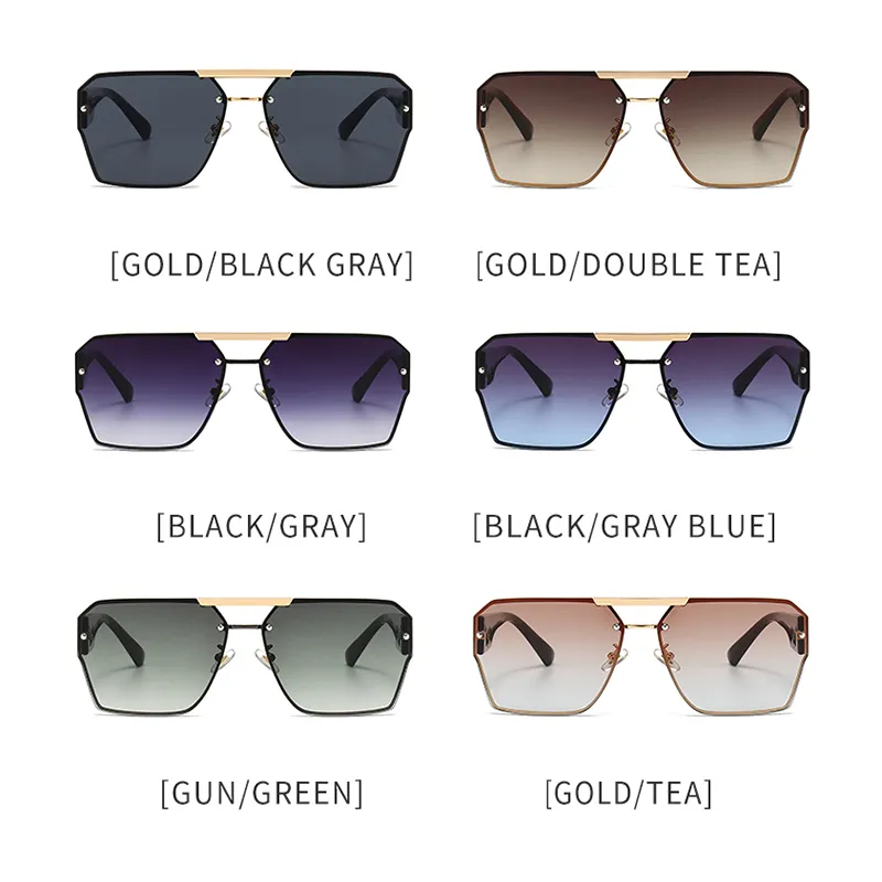 Moud Designer Sonnebrëller Brëller Neist Sonn Männer Stil UV400 Schiet Quadrat Frame Metallverpackung Brëll Fuerbrëll_voghion.com