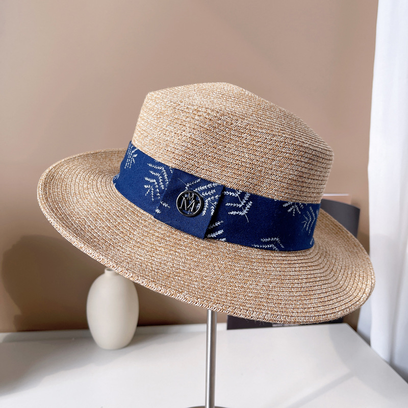 Cappello giapponese alla moda minimalista con nastro di erba fortunata fresca giapponese, protezione solare estiva per bambini, cappello versatile alla moda_voghion.com