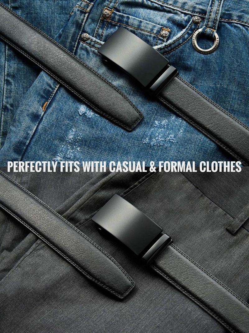 CHAOREN Men's Leather Ratchet Belt - Easy Style (35mm)_voghion.com