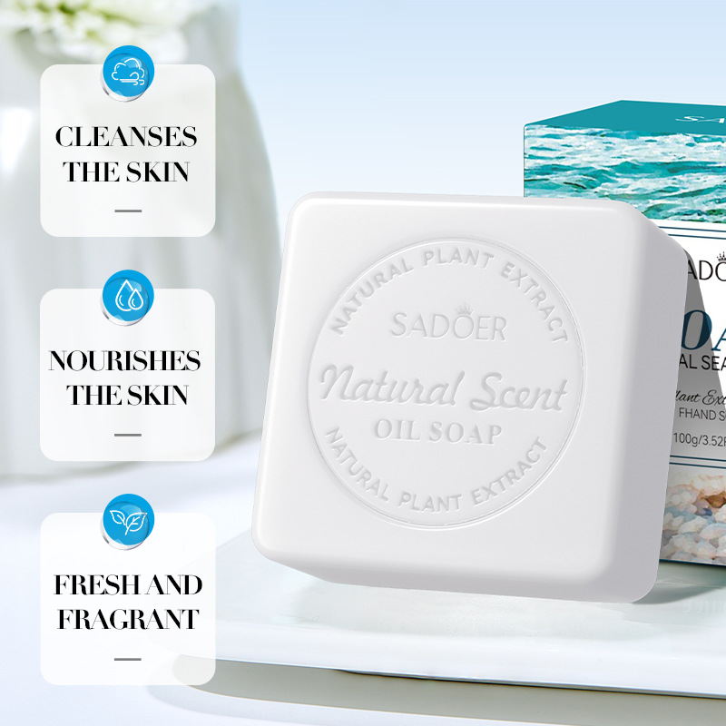 SADOER Natural Sea Salt Essential Oil For Cleaning The Body, Universal Handmade Soap_voghion.com