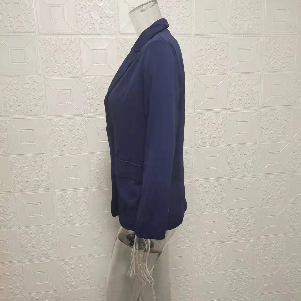 Abito da donna con temperamento cardigan sottile con risvolto alla moda, giacca, pantaloni, tuta da donna_voghion.com