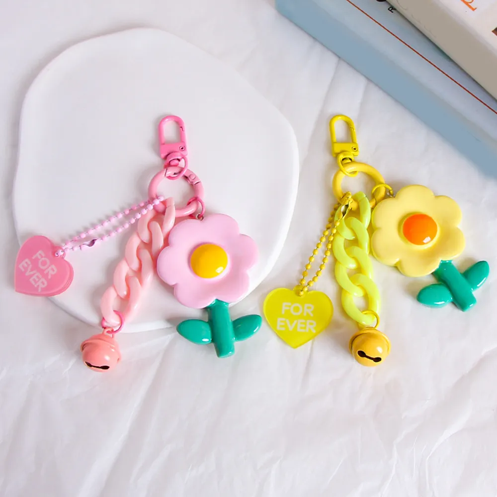 Portachiavi con ciondolo a forma di fiore in resina INS, grazioso ciondolo a forma di fiori, per zaino da ragazza, custodia protettiva per cuffie_voghion.com